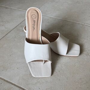 Nasty Gal Square Toe Block Heels